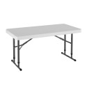 Lifetime 4 ft. Commercial Adjustable Height Folding Table (White) 80160