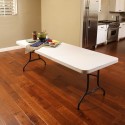 Lifetime 8 ft. Commercial Plastic Folding Banquet Table (Almond) 22984