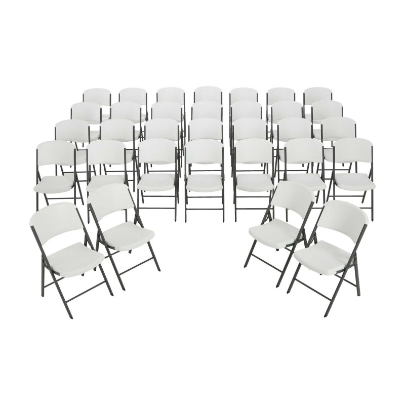 Lifetime 4 Round Tables & 32 Chairs Set - White - Commercial Grade (80458)