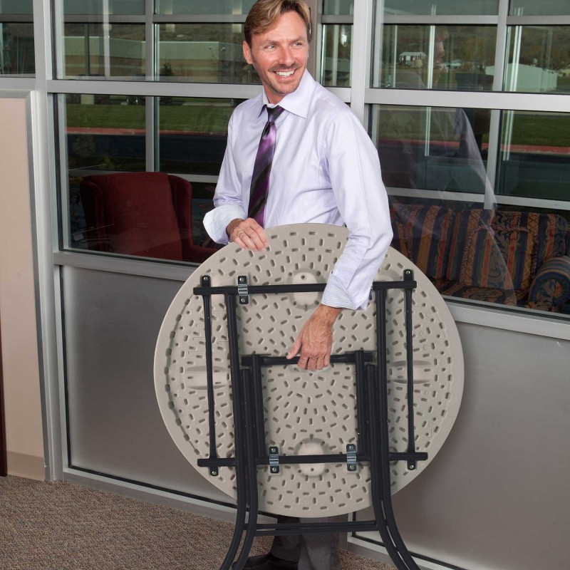 Lifetime 33 in. Round Folding Table - Putty (80230)