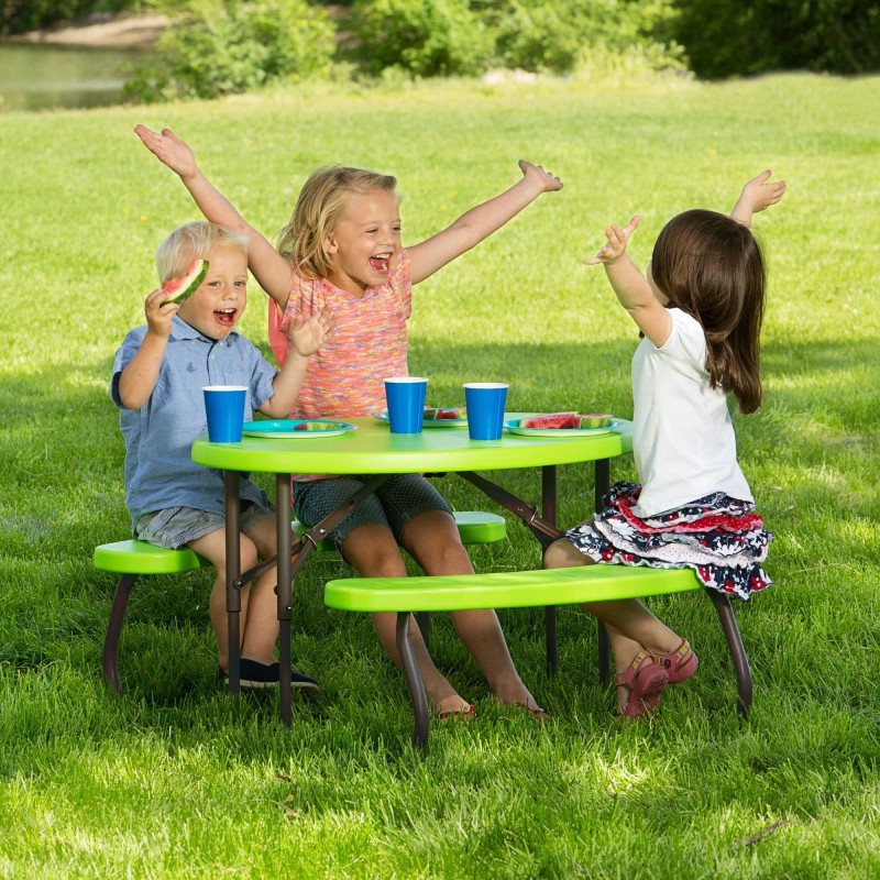 Lifetime Kids Oval Folding Picnic Table - Lime (60132)