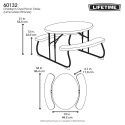 Lifetime Kids Oval Folding Picnic Table - Lime (60132)