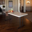 Lifetime 6 ft. Commercial Fold-In-Half Table with Handle- Almond( 80382)