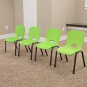 Lifetime 4-pack Contemporary Children's Stacking Chairs - Lime Green (80473)