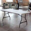 Lifetime 6-Foot Commercial Stacking Folding Table - White Granite (80306)