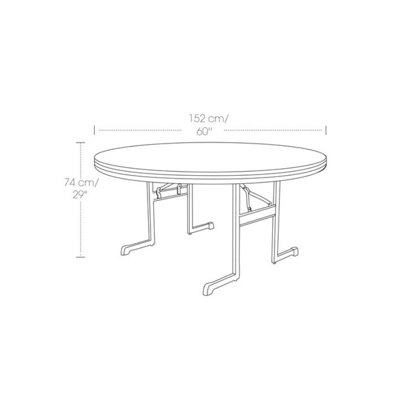 Lifetime Professional 60 in. Round Table - Putty (80125)