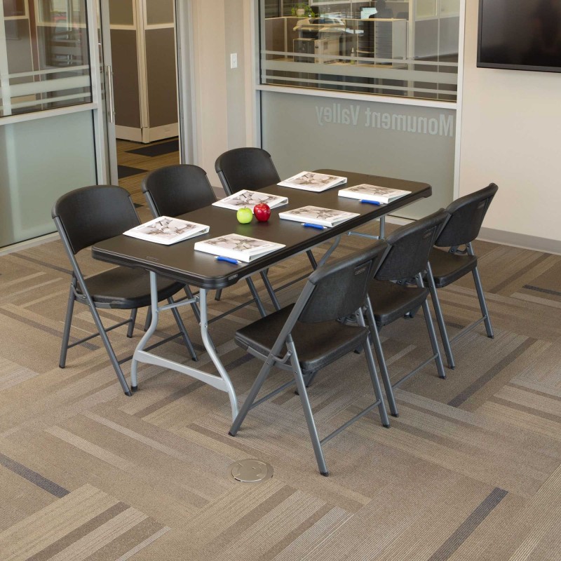 Lifetime 4-Pack Commercial Contoured Folding Chairs - Black (80187)