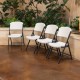 Lifetime 4-Pack Commercial Contoured Folding Chairs - Almond (42803)