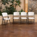 Lifetime 4-Pack Commercial Contoured Folding Chairs - Almond (42803)