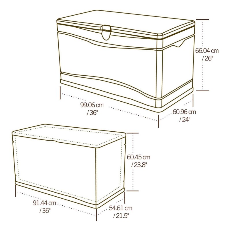 Lifetime 80 Gallon Outdoor Storage Box (60059)
