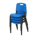Lifetime 4-pack Stacking Chairs - Blue plus Kid's Table (80553)