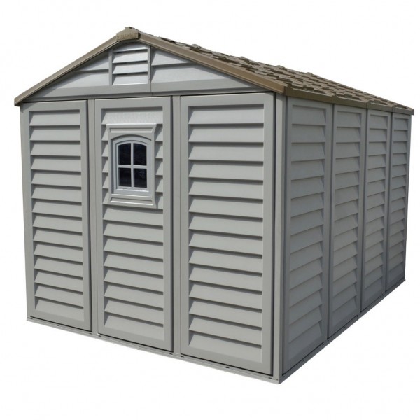 DuraMax 10.5x8 Apex Vinyl Shed w/ Foundation Kit (30116)