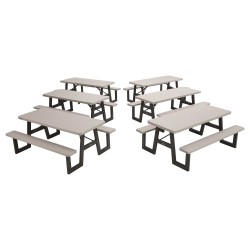 Lifetime 6-PACK A-Frame Folding Picnic Tables - Putty (860030)
