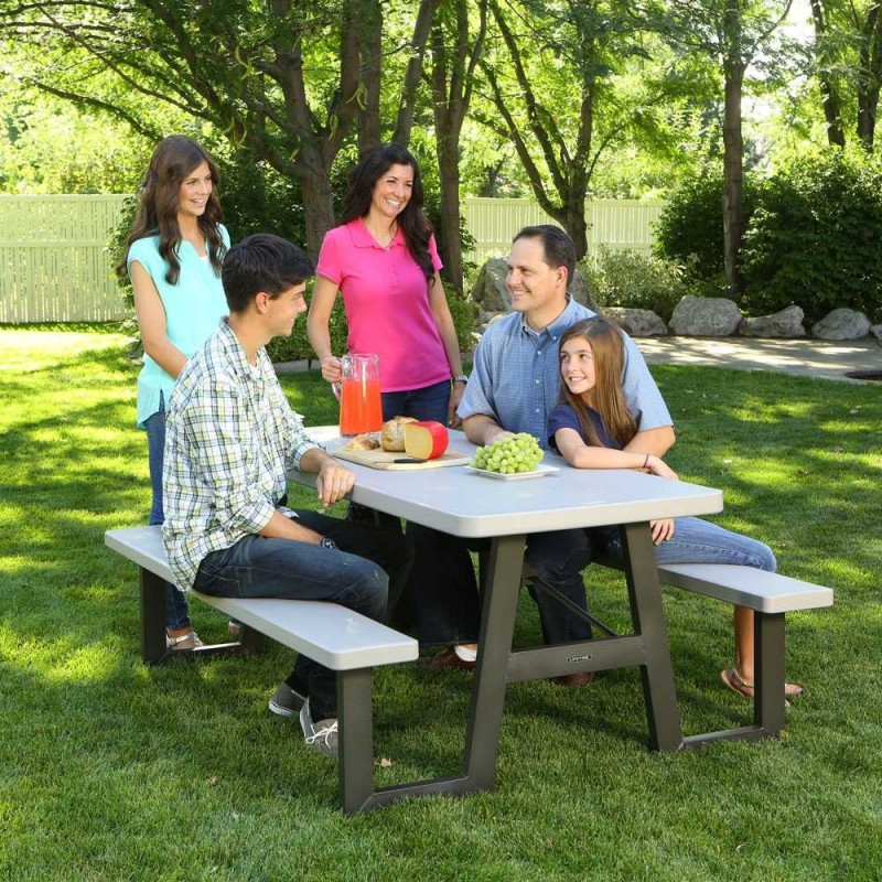 Lifetime 6-PACK A-Frame Folding Picnic Tables - Putty (860030)