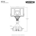Lifetime 44-Inch Polycarbonate Pool Side Adjustable Portable Basketball Hoop (90742)