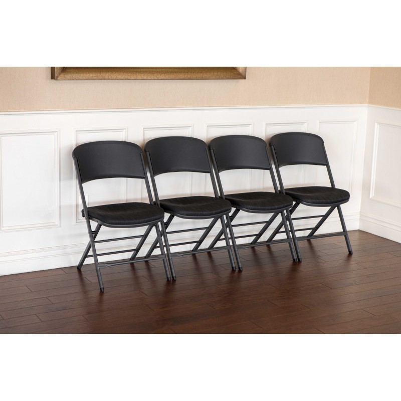 Lifetime 4-Pack Padded Folding Chairs - Gray Sand (480621)