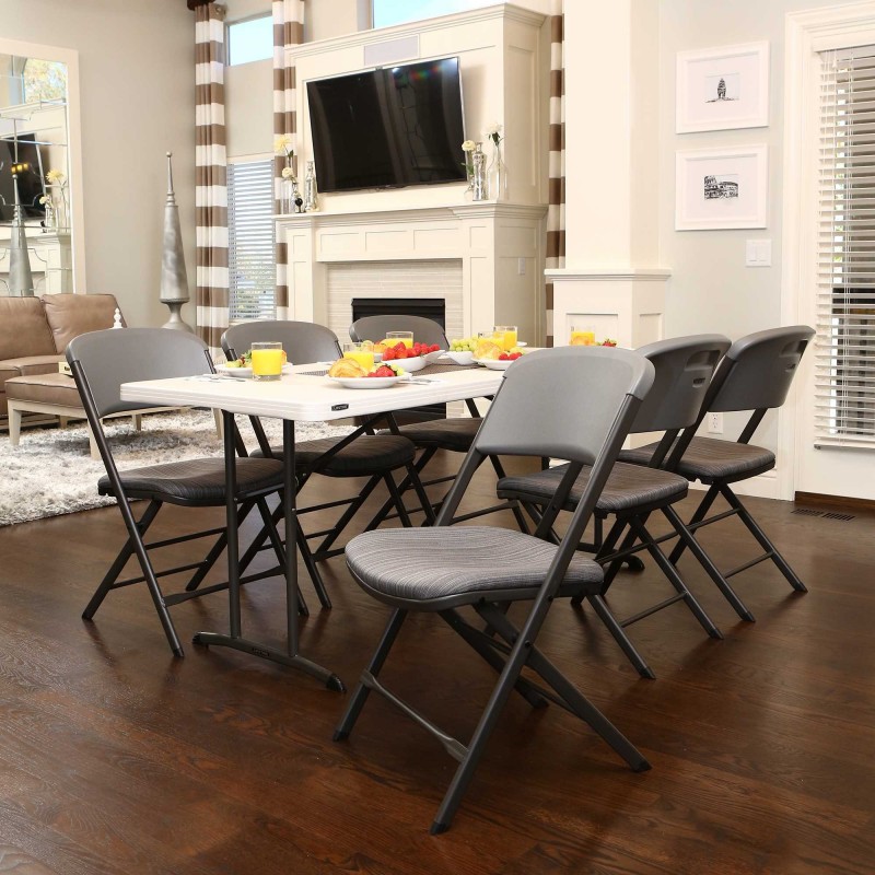 Lifetime 4-Pack Padded Commercial Folding Chairs - Putty (480426)