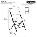 Lifetime 4-Pack Padded Commercial Folding Chairs - Putty (480426)