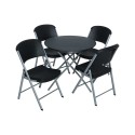 Lifetime Round Personal Table and Chair Combo Black ( 80438)