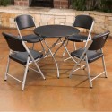 Lifetime Round Personal Table and Chair Combo Black ( 80438)