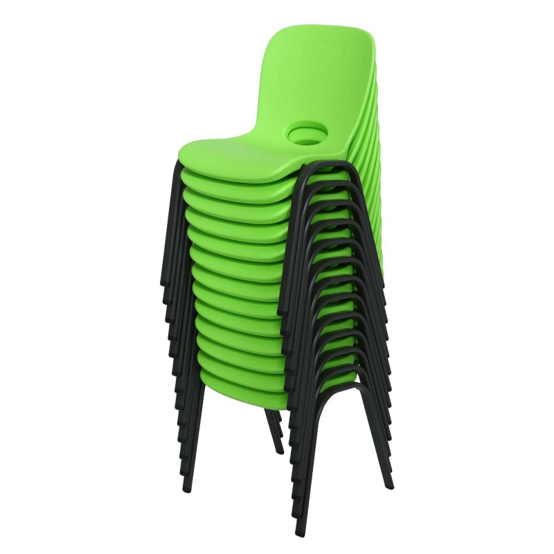 Lifetime 13-pack Contemporary Children's Stacking Chairs - Lime Green (80474)