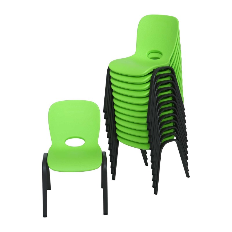 Lifetime 13-pack Contemporary Children's Stacking Chairs - Lime Green (80474)
