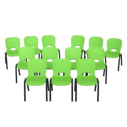 Lifetime 13-pack Contemporary Children's Stacking Chairs - Lime Green (80474)