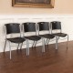 Lifetime 4-Pack Commercial Contoured Stacking Chair - Black (42830)