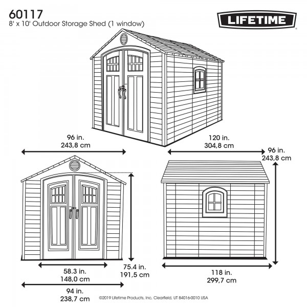 Lifetime 8x10 Storage Shed Kit w/ Corner Trims (60117) Lifetime 8x10 Storage Shed Kit w/ Corner Trims (60117)