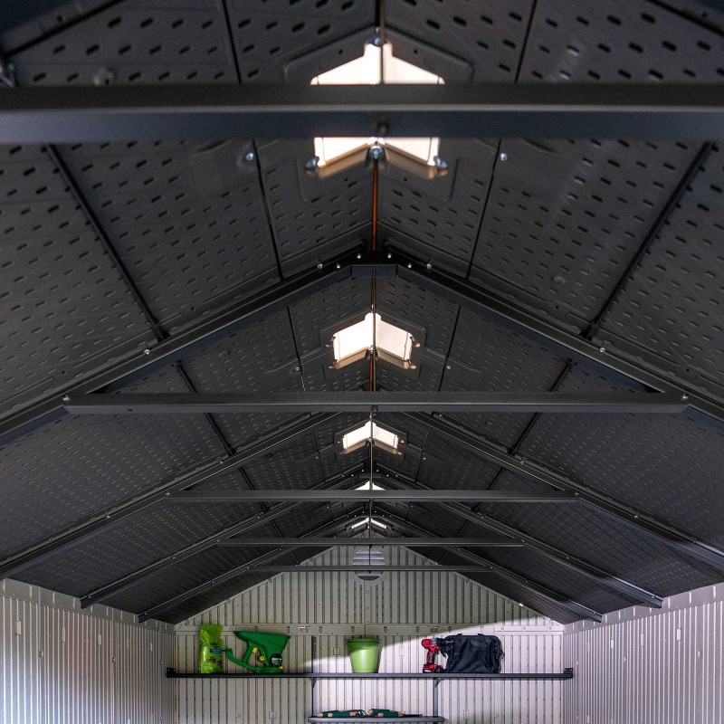 Lifetime 8x15 ft Plastic Storage Shed Kit - 2 Windows (60075)