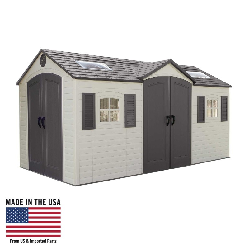 Lifetime 15x8 ft Storage Shed Kit - Dual Entry (60079)