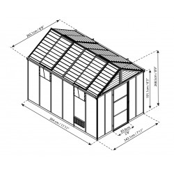 Oriana 8x20 Greenhouse Kit  - Silver (HG5320)