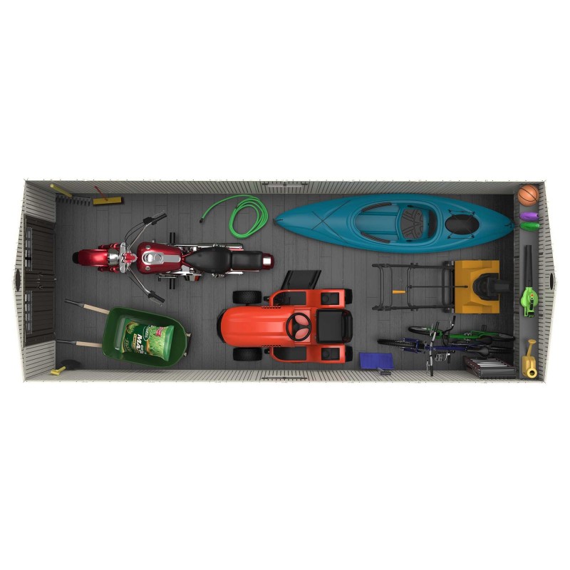 Lifetime Sheds 8x20 Plastic Storage Shed w/ 2 Windows (60120)