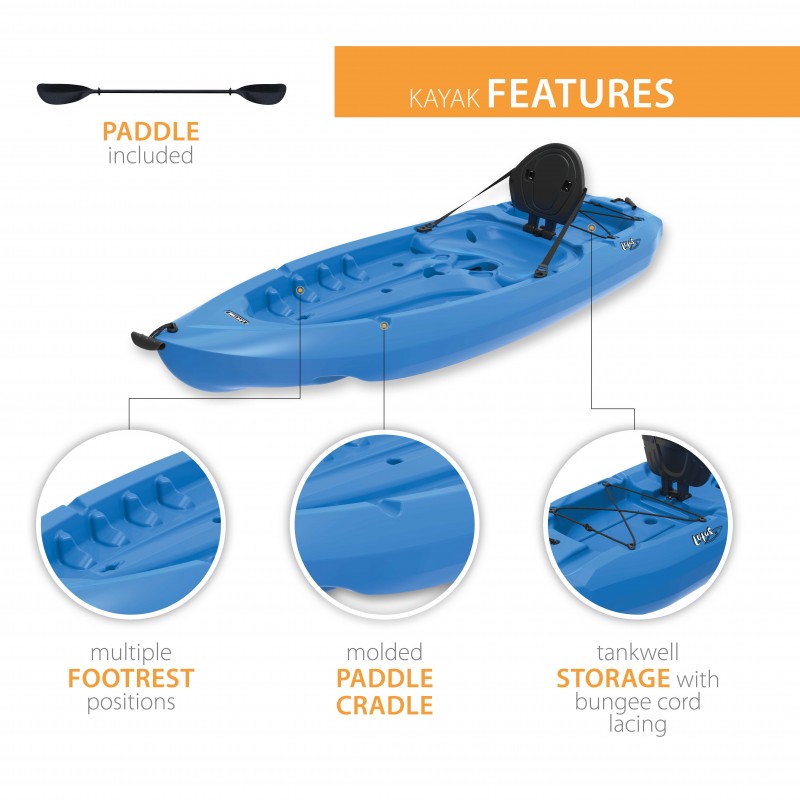 Lifetime 8 ft Sit-On-Top Lotus Kayak - Blue (90112)