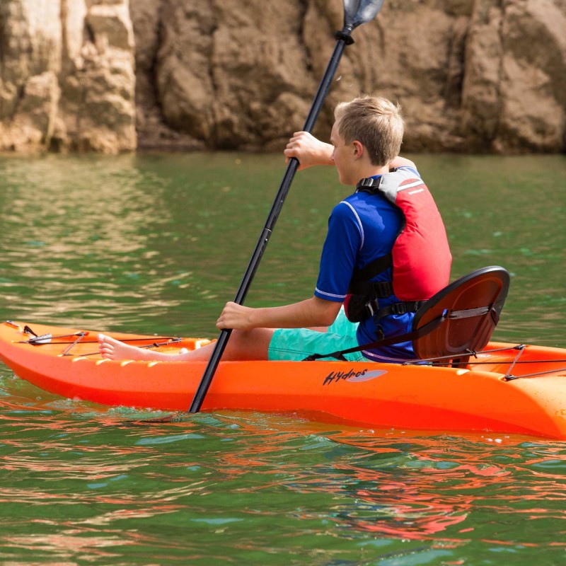 Lifetime 8.5 ft Hydros Plastic Kayak w/ Paddle - Orange (90595)