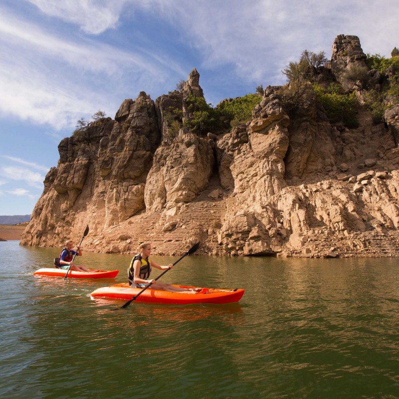 Lifetime 8.5 ft Hydros Plastic Kayak w/ Paddle - Orange (90595)