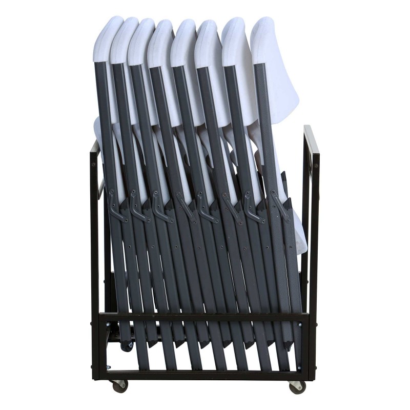 Lifetime Contoured Chairs & Cart Combo (8 chairs and 1 Cart) - White (80389)