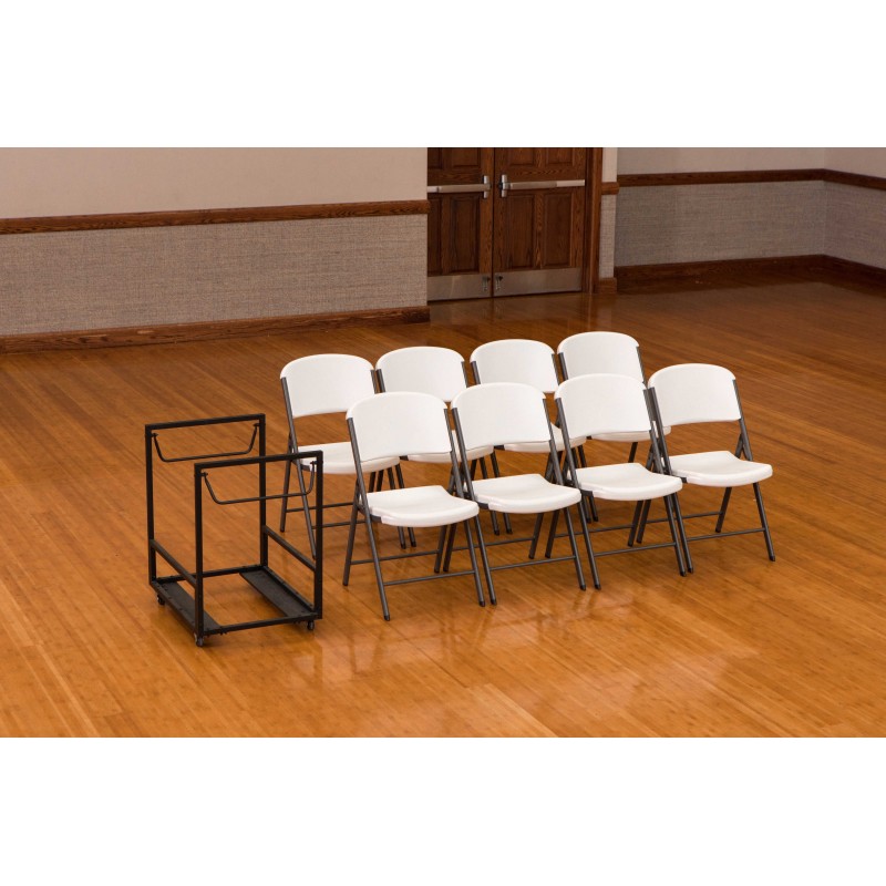 Lifetime Contoured Chairs & Cart Combo (8 chairs and 1 Cart) - White (80389)