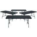 Lifetime 6 Ft Rectangular Tables And Chairs Set - Black (model 80440)
