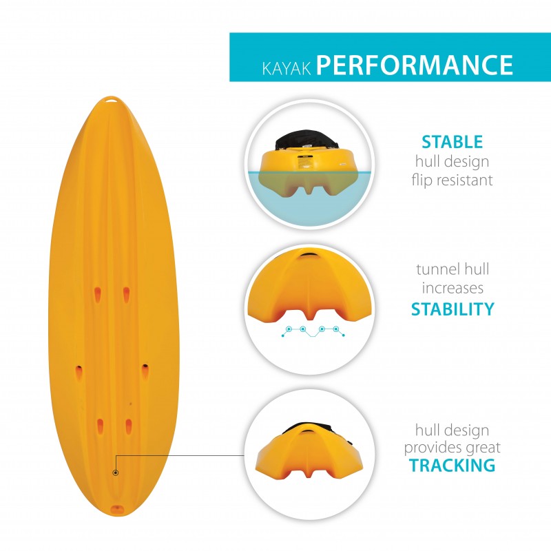 Lifetime 10 ft Sit-On-Top Tandem Kayak - Yellow (90118)