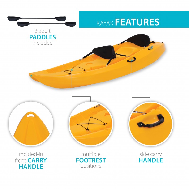 Lifetime 10 ft Sit-On-Top Tandem Kayak - Yellow (90118)