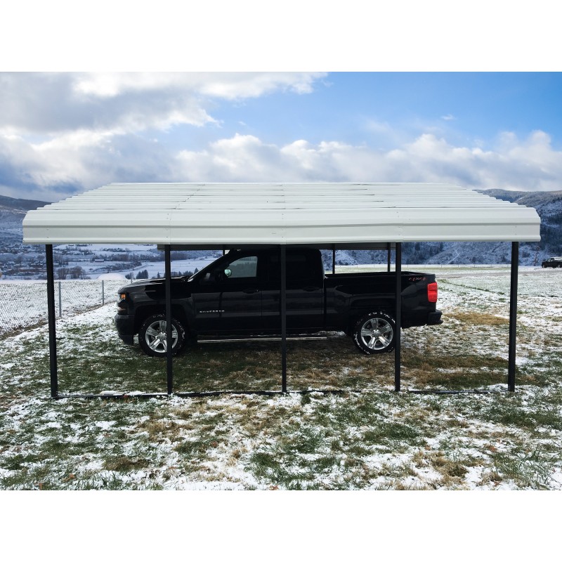 Arrow 20x29x7 Steel Auto Carport Kit - Eggshell (CPH202907)