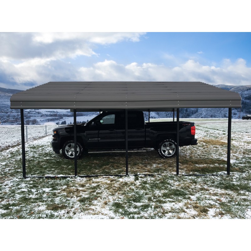 Arrow 20x24x7 Steel Auto Carport Kit - Eggshell (CPH202407)