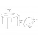 Lifetime 48 in. Light Commercial Round Fold-In-Half Table - White (280064)