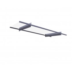 Palram Nancy 2050 Awning Kit - Gray/Clear (HG9587)