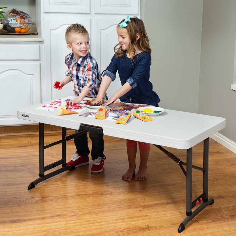 Lifetime 4ft Commercial Adjustable Height Table - Almond (80416)