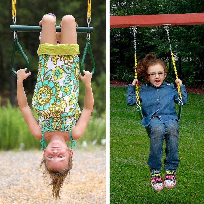 Gorilla Sun Place I Cedar Wood Swing Set Kit - Redwood (01-0012)