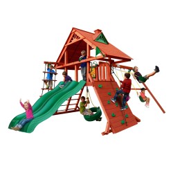 Gorilla Sun Palace Deluxe Cedar Swing Set Kit - Redwood (01-0044)