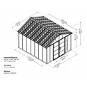 Palram Yukon 11x13 Storage Shed Kit - Gray (HG9913SGY)