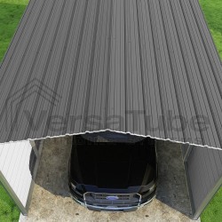 Versatube 3-Sided 12x20x10 Classic Steel Carport Kit (C3E012200100)